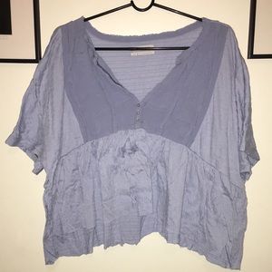 Urban Outfitters Blue Crop Top Very Loose Large